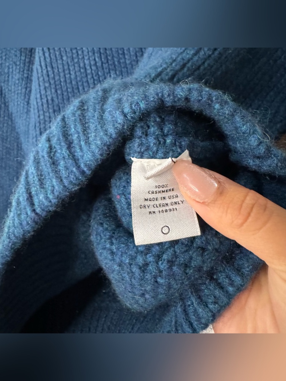 The Elder Statesman ribbed knit cashmere sweater petrol blue - Picture 4 of 9